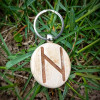 БРЕЛОК ДЕРЕВЯНИЙ РУНА ХАГАЛАЗ РУЧНА РОБОТА (HANDMADE WOODEN FLEECE KHAGALAZ KEYRING)